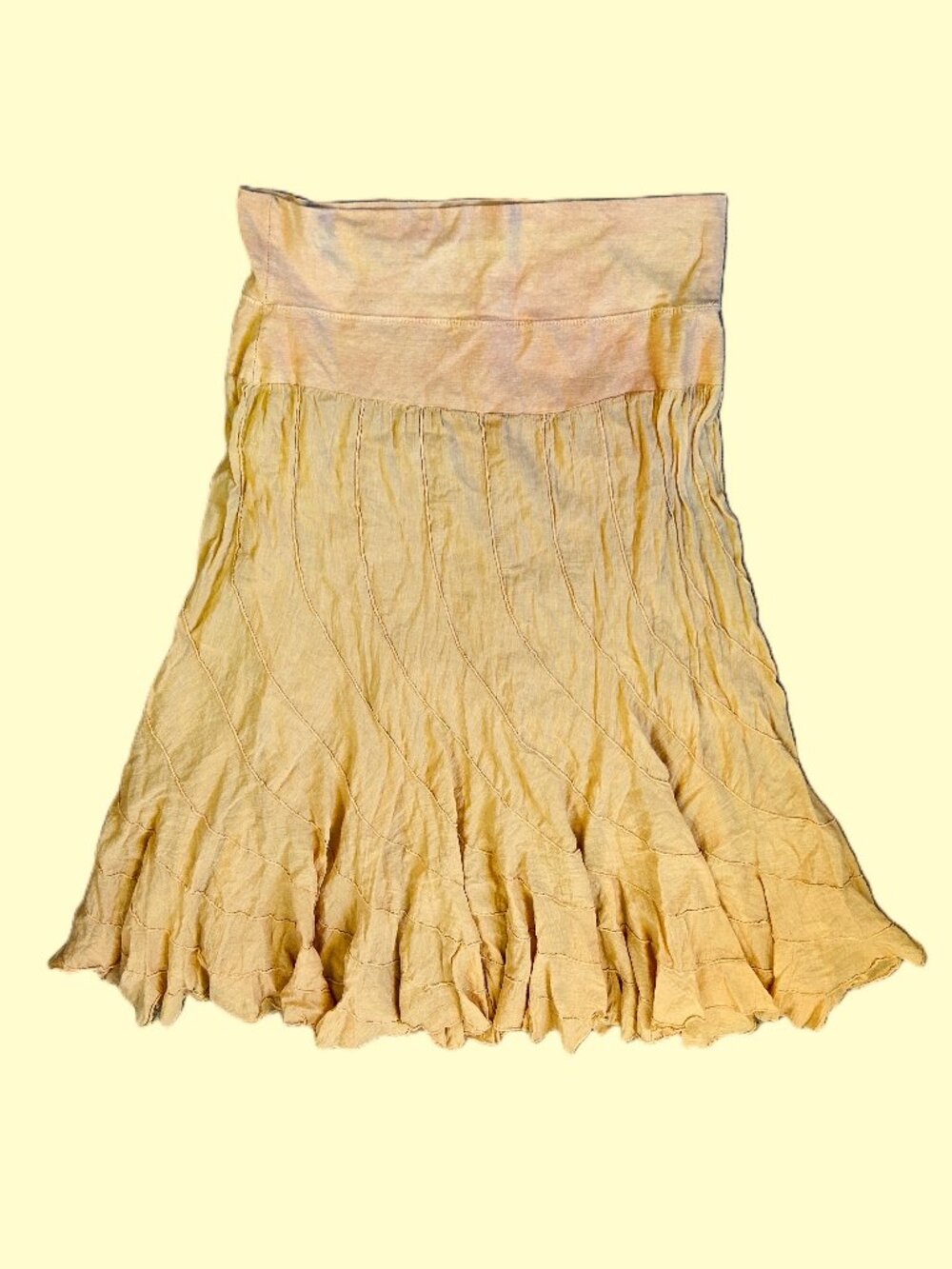 Cute Options Boho Steam Punk Maxi Skirt Layered Peachy XL